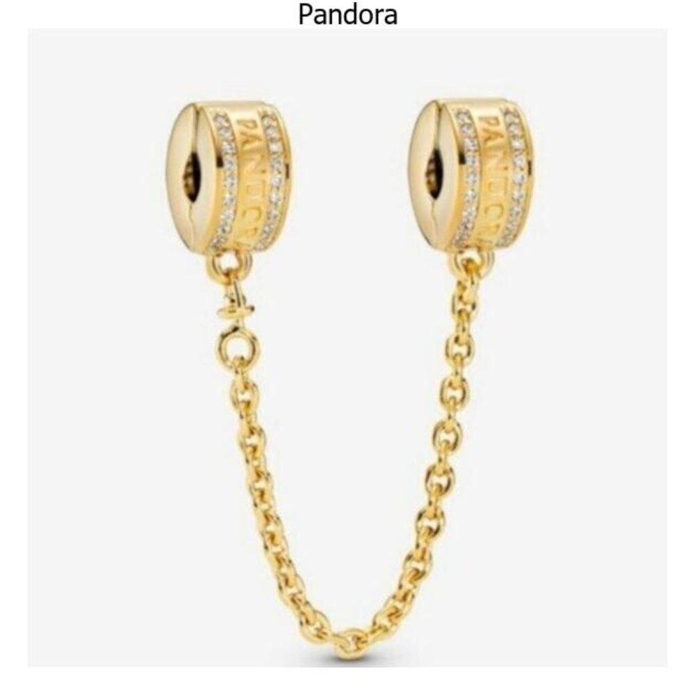 NEW Pandora Safety Chain Clip Bracelet Charm